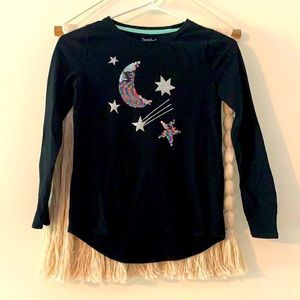 Girls long sleeve; reversible rainbow sequin